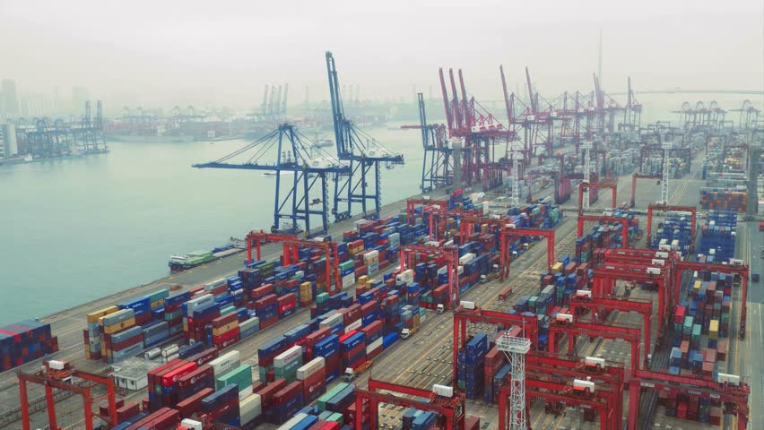 Shenzhen Port And Tankers. Timelapse China Stock Footage Video 9952244 ...