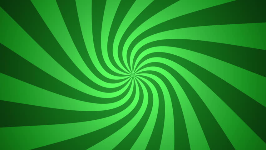 Rotating Hypnotic Swirl, Green Tint. Seamless Loop. More Color ...