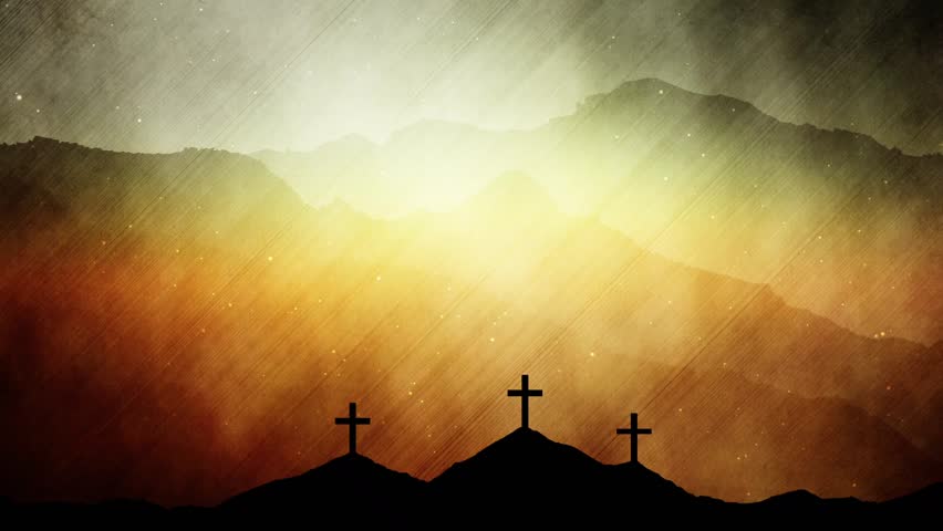 Stock video of three crosses on 3 hills. easter | 24912320 | Shutterstock