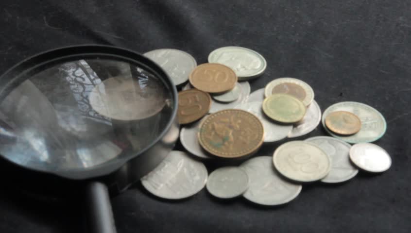 Old Silver Dimes, Quarters, Fifty Cent Pieces And Dollar Coins Examined ...