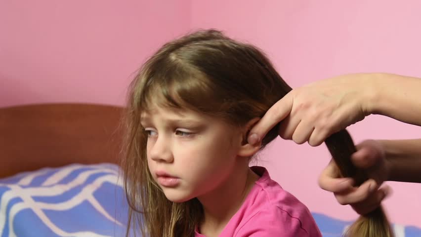 Mother Combing Her Long Hair Stock Footage Video 100 Royalty
