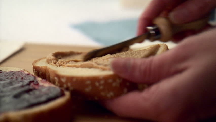 Woman Making Peanut Butter And Stock Footage Video 100