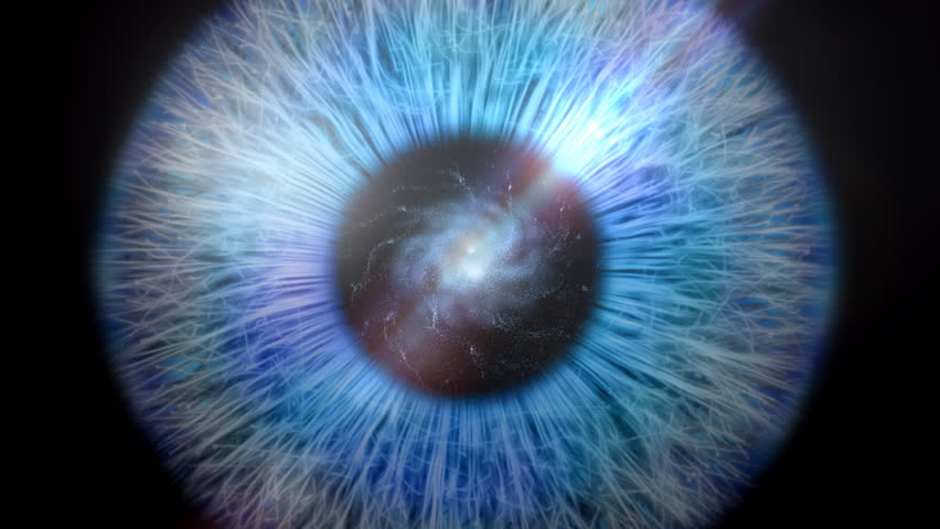 9 aspect 16 x ratio Footage As Pupil Eye. The Stock Stars Of An Galaxy Of