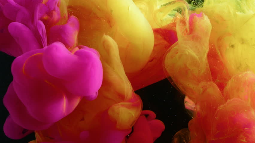 Yellow And Pink Ink Mix Stock Footage Video 100 Royalty Free Yellow And Pink Ink Mix In A Tank Of Black Water Shot On Red Epic W 8k Helium Cinema Camera