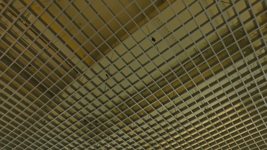 Suspended Ceiling Ceiling Grille Ventilation Stock Footage Video