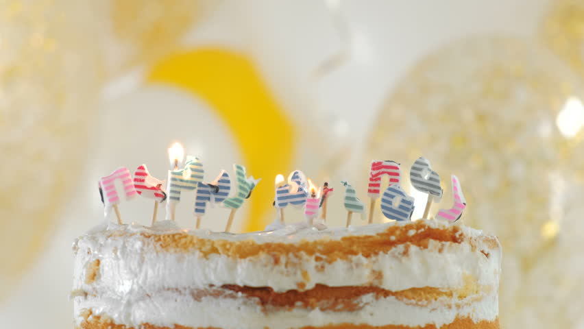 Festive Candles Happy Birthday On Stock Footage Video 100 Royalty Free 27077200 Shutterstock