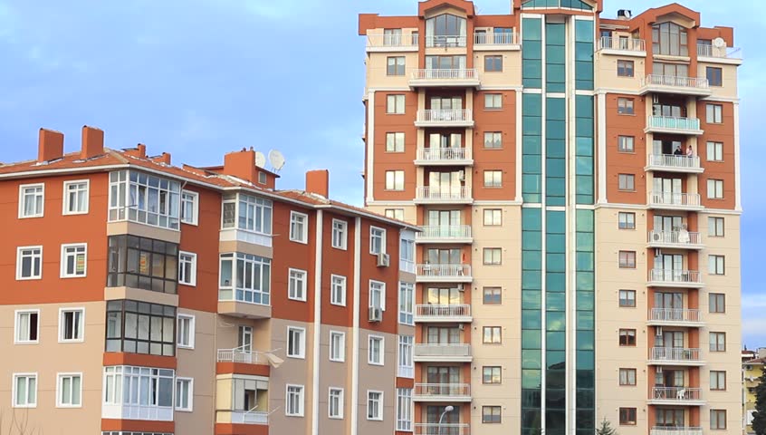 Apartment Building Multistoried Modern And Stock Footage Video 100 Apartment Building Multistoried Modern And Stylish Living Block Of Flats