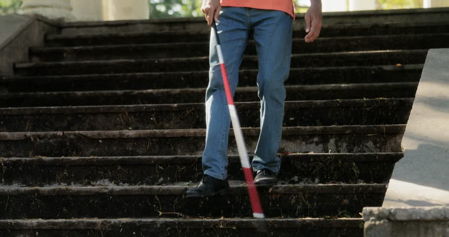 Hispanic Blind Man, Latino People Stock Footage Video (100% Royalty