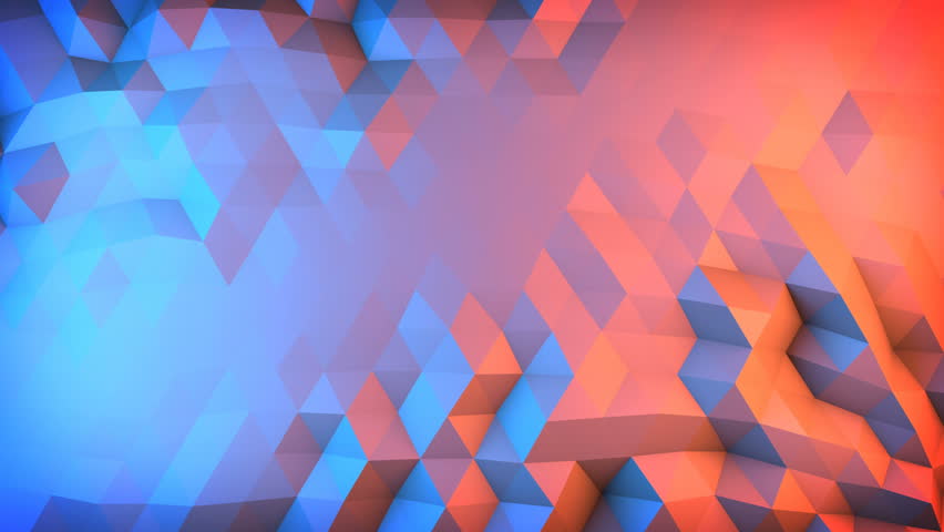 Red White Gradient Polygonal Surface Computer Generated Seamless Loop