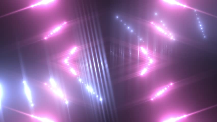 Gold And Pink Stage Lights Tunnel. Neon Lights Background Disco ...