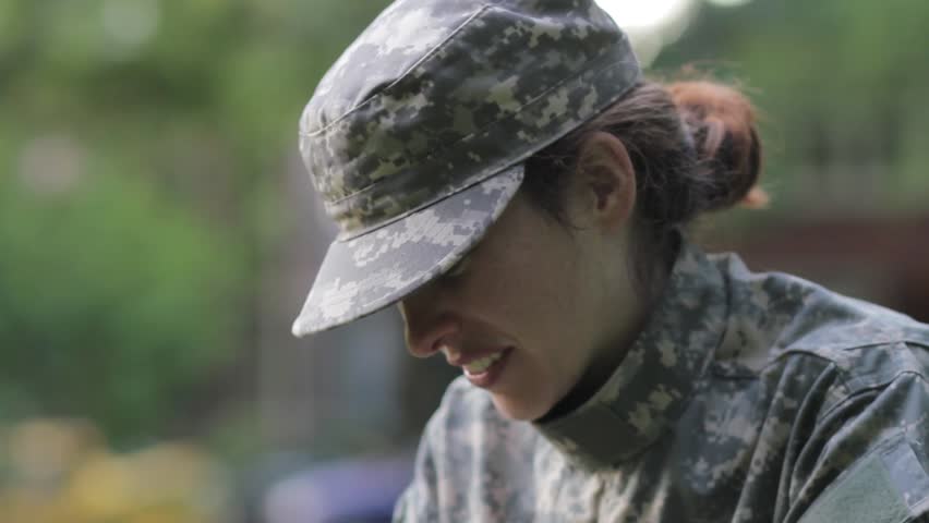 Header of soldier