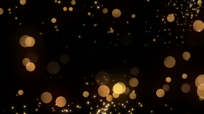 Golden Bokeh Blur Circular Particles Stock Footage Video (100% Royalty