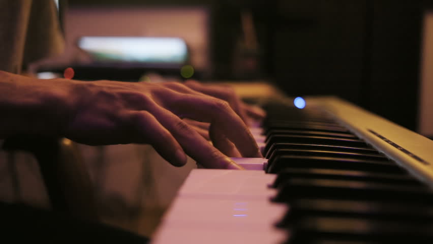 Close Up Of Man Playing The Bass In Slow Motion Stock Footage Video ...