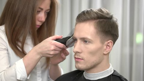 Guy In Hair Salon Barber Stock Footage Video 100 Royalty
