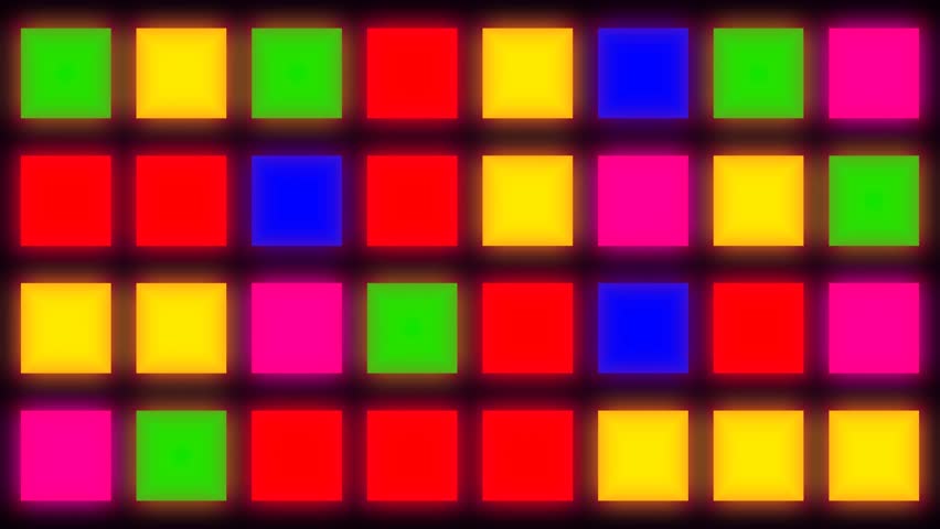 4k00 13colorful Flashing Chequered Squares Disco Dance Floor