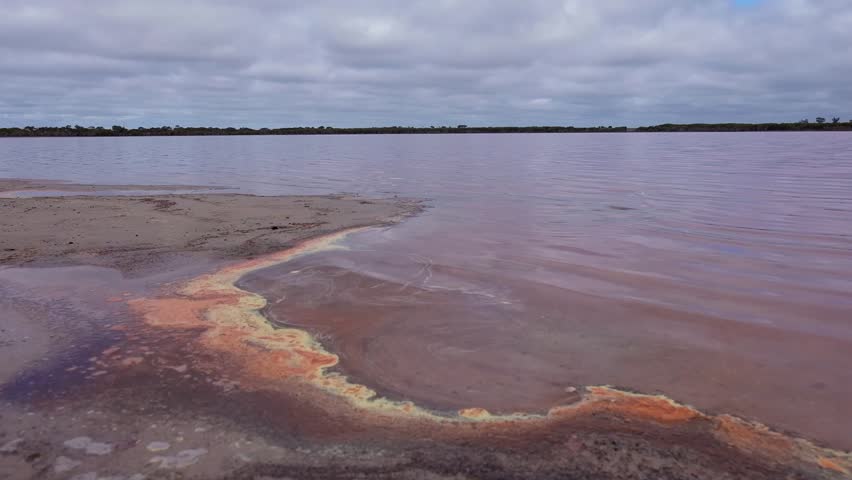 Pink Lake In Victoria Australia Stock Footage Video 100 Royalty Pink Lake In Victoria Australia The Colour Color Of This Salt Is Due To Algae
