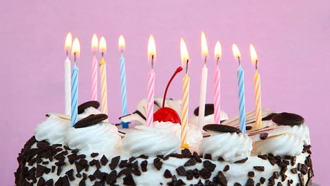 Adulthood Stock Video Footage 4k And Hd Video Clips Shutterstock - happy birthday cake with candles on pink background
