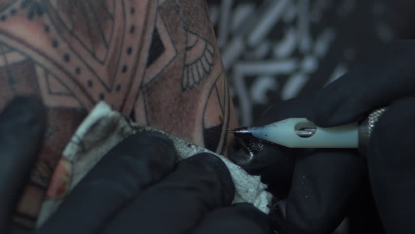 tattoo drawing part 3 super slow motion stock footage video tattoo drawing part 3 super slow motion stock footage video