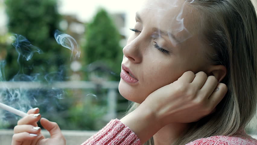 Sad Women Smoking Cigarette Stock Footage Video 4862999 | Shutterstock