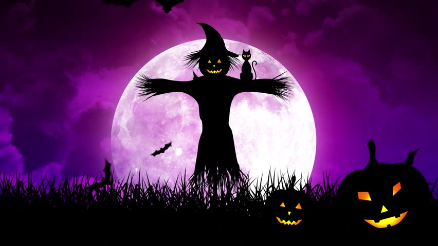  Halloween  Background Animation with the Stock Footage 