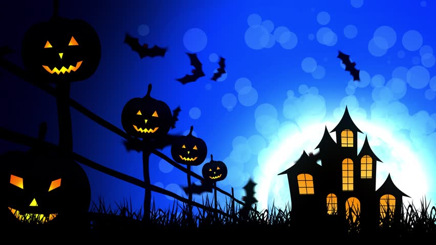 Halloween Background Animation with the Stock Footage Video (100% ...