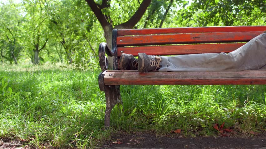 View Of Drunk Homeless Man Stock Footage Video 100 Royalty Free