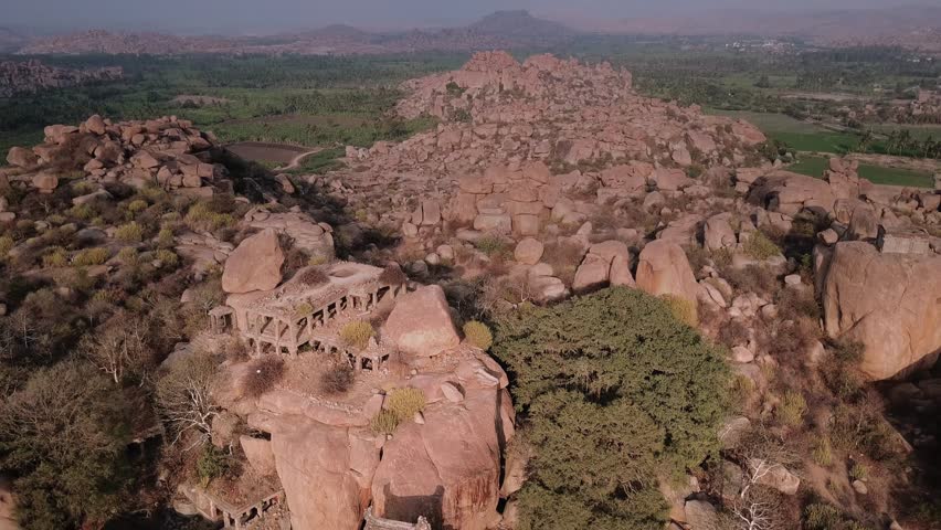 Hampi heritage site, Hills of Stones, Karnataka, India