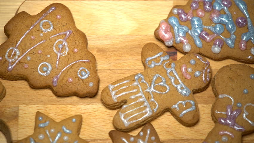 Christmas Cookies with Baking Ingredient. Stock Footage Video (100%