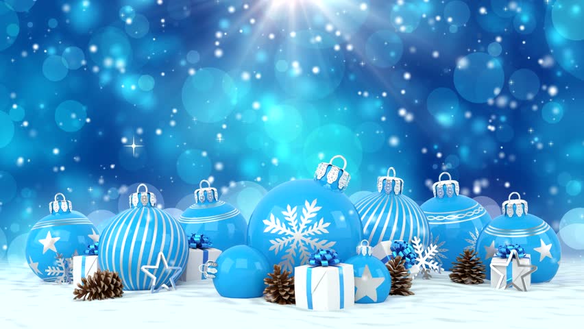 4k00303d animation of many blue christmas baubles and christmas decorations over blue bokeh background merry christmas concept - Merry Christmas Background 4k00303d animation of many blue christmas baubles and christmas decorations over blue bokeh background merry christmas concept - Merry Christmas Background