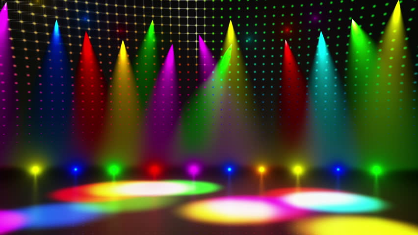 Disco Stage Dance Floor Colorful Stockvideos Filmmaterial 100