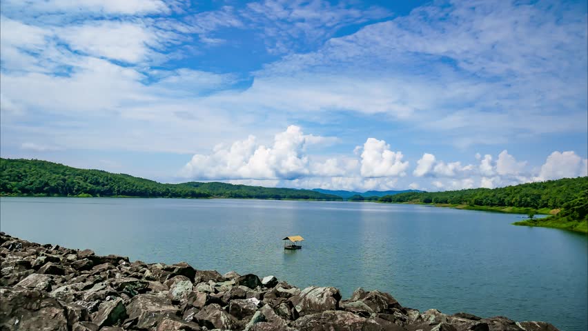 Uttaradit, Thailand, October ,2017, Drone Aerial View Sirikit Dam Hydro ...