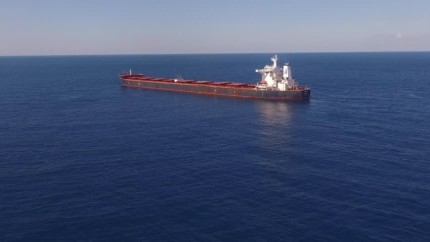 East Mediterranean - 15 Oct, 2017: Large Bulk Carrier Ship Sailing In ...