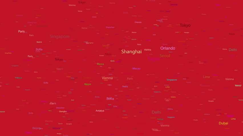Stock video of names of cities, cities of the | 32009050 | Shutterstock