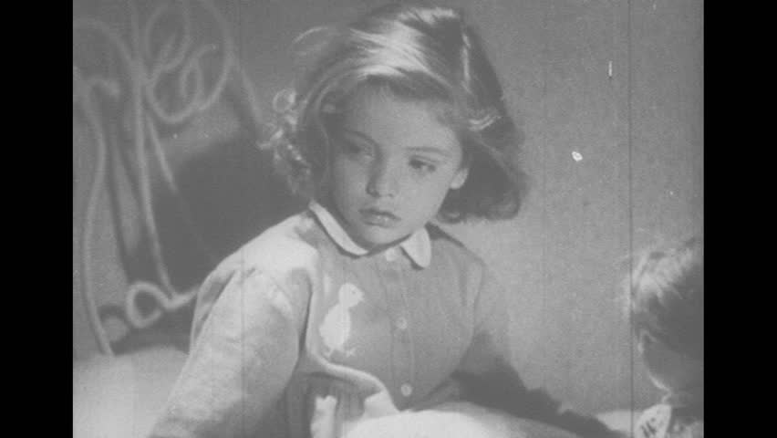 1940s Young Girl Sitting In Stock Footage Video 100 Royalty
