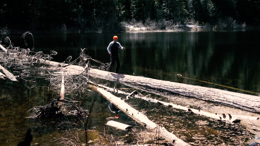 People Hiking across a creek image - Free stock photo - Public Domain ...