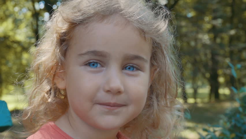 Little Girl Is Blonde With Stock Footage Video 100 Royalty Free