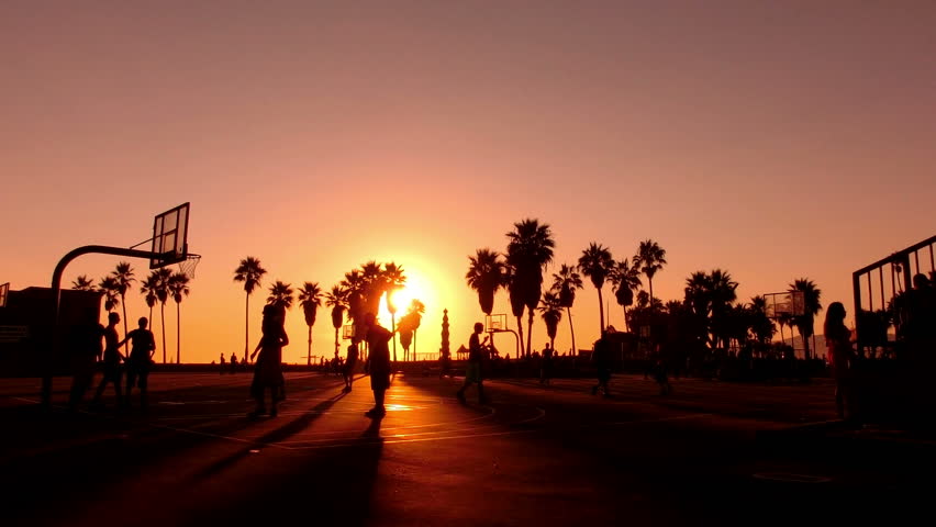 Stock Video Of Sunset Beach 05 Basketball Silhouette Venice Stock Video Of Sunset Beach 05 Basketball Silhouette Venice