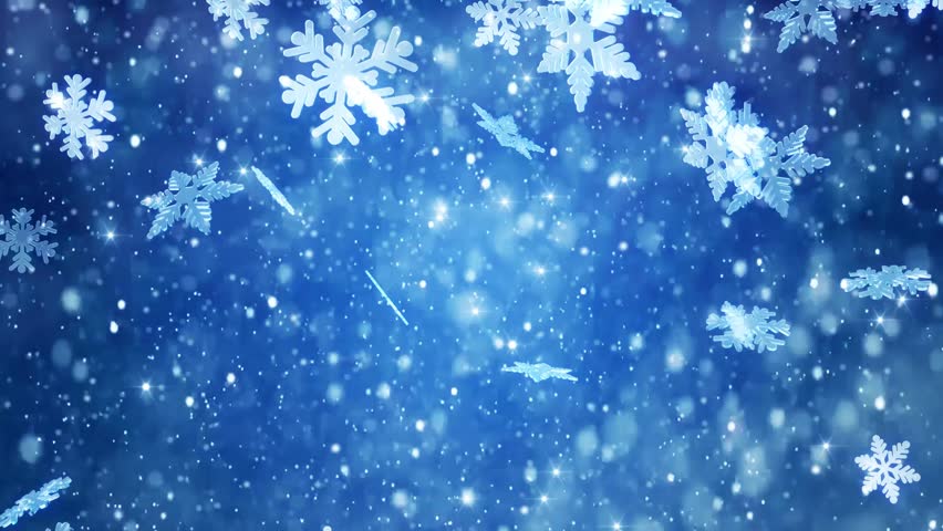 Winter Wonderland Snowflakes Falling Stock Footage Video (100% Royalty ...