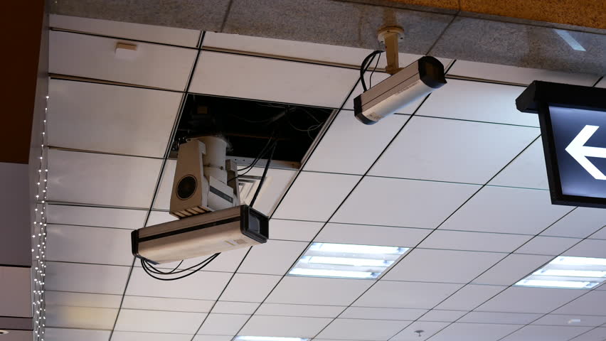 Stock Of Motion Security S On Ceiling 34176604 4k00 07taipei Taiwan December 28 2018 Motion Of Security S On Ceiling With 4k Resolution