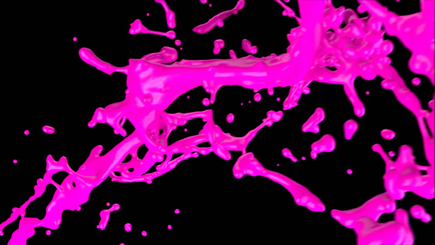 Download Neon Pink Paint Splash, Isolated On Black (FULL HD) Stock Footage Video 3561044 | Shutterstock