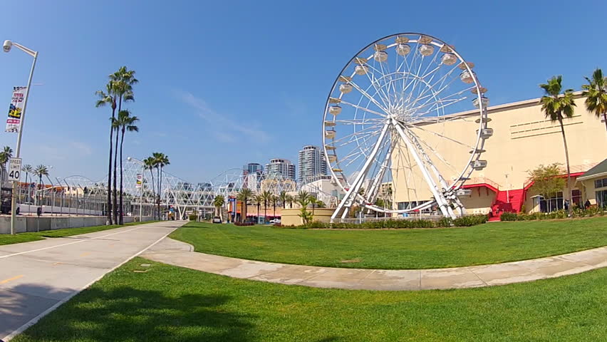 Long Beach Tourist Attractions Stock Video Footage Support