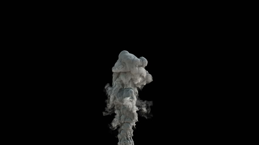 Smoke Billowing Over A Black Background. Seamless Loop With Alpha ...