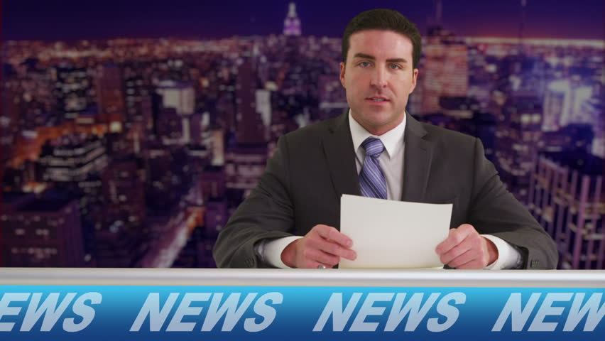 Broadcast News Title Intro Transition To Lower Third Red with Alpha 