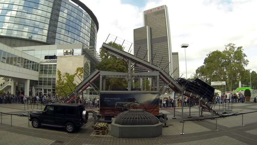 Frankfurt Germany September 21 Stock Footage Video 100 Royalty Frankfurt Germany September 21 Mercedes Benz Training Course At Motor Show Iaa 2017