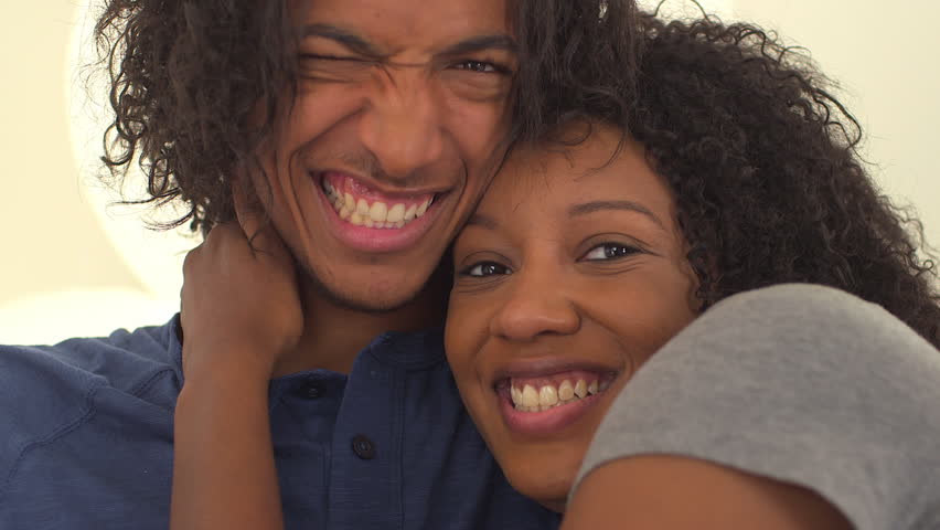 Black Couple Making Funny Faces Stock Footage Video 100