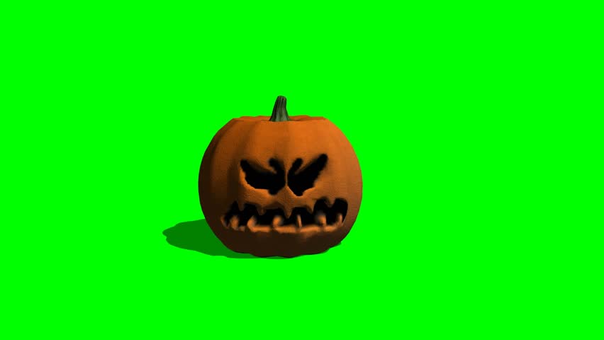 Stock video of animated halloween pumkin clip green screen ...