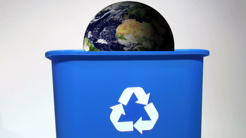 Image result for recycle bin earth