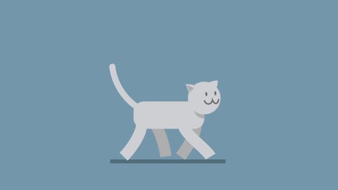 Cartoon Cat Walking Stock Footage Video (100% Royalty-free) 6435260 |  Shutterstock