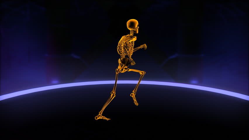 Xray Running Skeleton Slow Motion. Stock Footage Video (100% Royalty ...