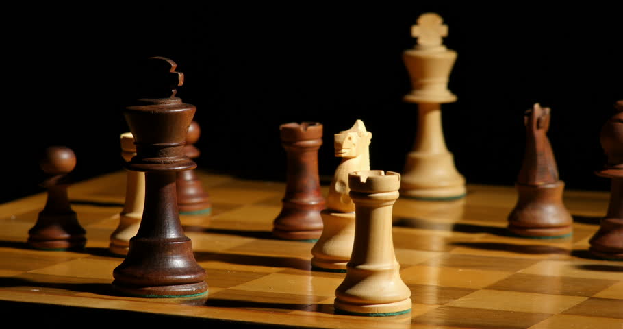 Chess Queen Takes King Check Stock Footage Video (100% Royalty-free